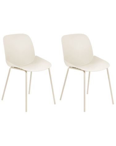 Set van 2 eetkamerstoelen MILACA Beige
