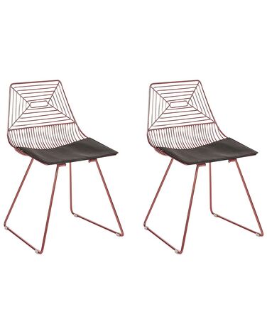 Set van 2 eetkamerstoelen BEATTY Metaal Roségoud