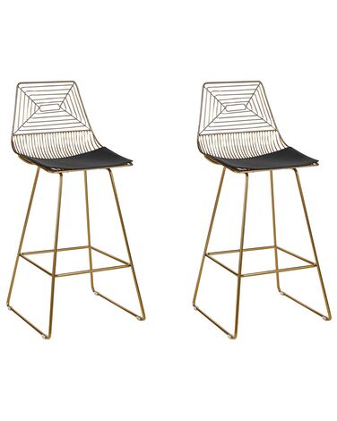 Set van 2 barstoelen BISBEE Metaal Goud
