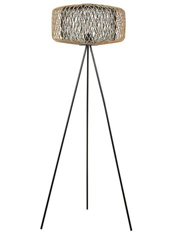 Floor Lamp JAVARI Bamboo Brown/ Black
