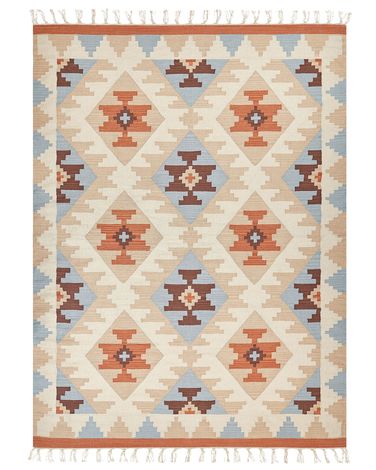 Rug DILIJAN Multicolour 160 x 230 cm Cotton Kilim