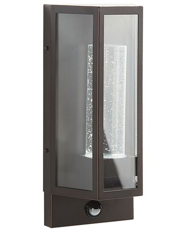 Lampe murale LED pour l'extérieur FRUID Avec détecteur de mouvement Marron