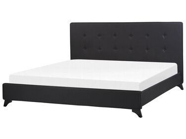 Bed Stof AMBASSADOR 180 x 200 cm Zwart