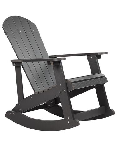 Fauteuil à bascule de jardin ADIRONDACK Gris foncé