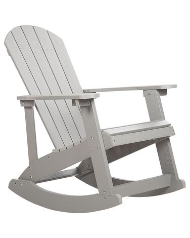 Fauteuil à bascule de jardin ADIRONDACK Gris clair