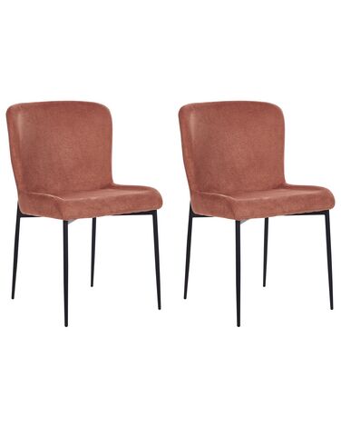 Set van 2 eetkamerstoelen ADA Stof Bruin