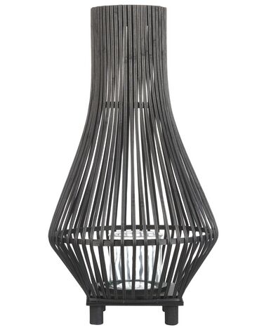 Lantern LEYTE Bamboo 58 cm Black