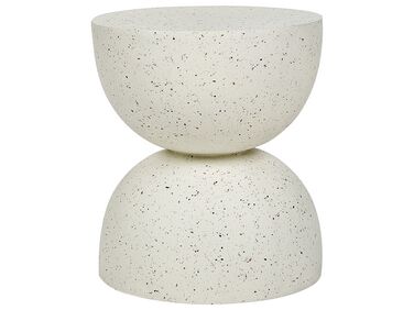 Bijzettafel CAORIA 40 cm 40 cm Terrazzo-effect Wit terrazzo