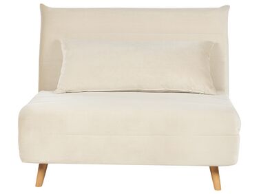 Fauteuil convertible SETTEN Velours Beige clair