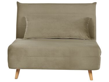 Fauteuil convertible SETTEN Velours Vert olive