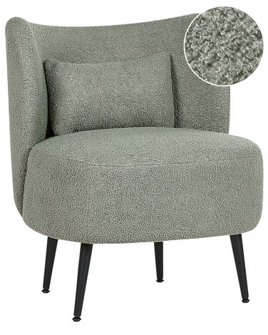 Fauteuil OTSBY Bouclé Lichtgroen