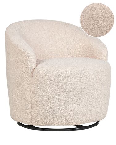 Draaifauteuil DAVIK Bouclé Beige