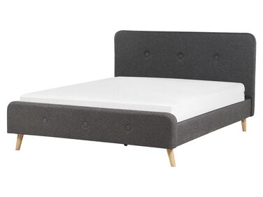 Bed Stof RENNES II 160 x 200 cm Donkergrijs