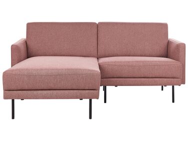 Canapé d'angle 2 places BREDA Tissu Rose Côté droit