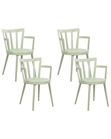 Set van 4 eetkamerstoelen MORILL Lichtgroen