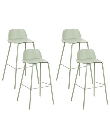 Set van 4 barstoelen MORA Lichtgroen