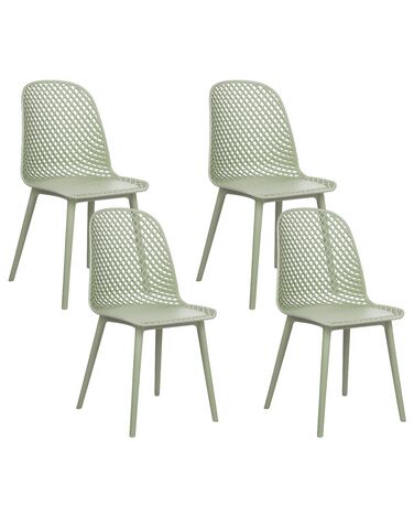 Set van 4 eetkamerstoelen EMORY Lichtgroen