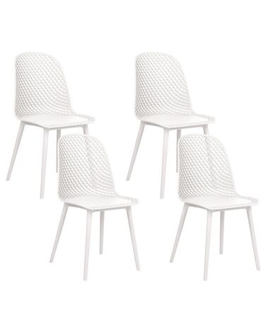 Set van 4 eetkamerstoelen EMORY Wit