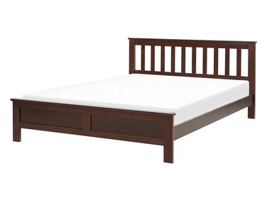 Bed Dennenhout MAYENNE 140 x 200 cm Donkerbruin