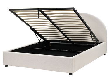 Ottoman Bed Fabric VAUCLUSE 160 x 200 cm (EU King Size) Light Beige