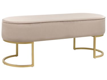 Banc rembourré MILRY Velours Beige