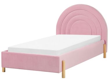 Kinderbed Fluweel ANET 90 x 200 cm Roze