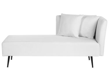 Rechtszijdige chaise longue RIOM Stof Wit