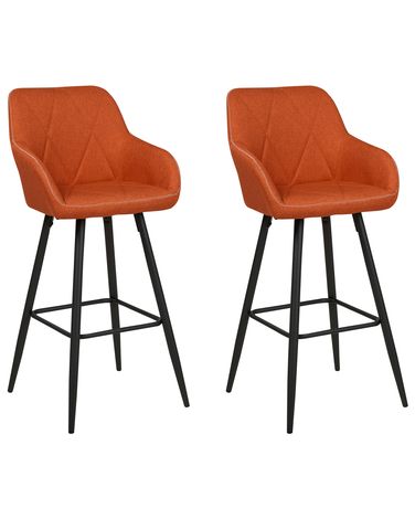 Set van 2 barstoelen DARIEN Oranje