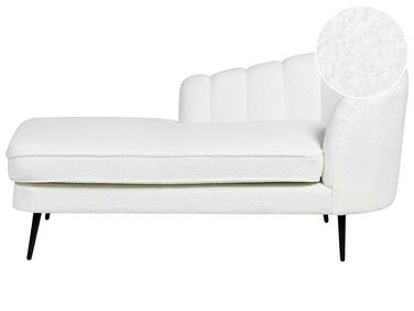 Rechtszijdige chaise longue ALLIER Bouclé Gebroken wit