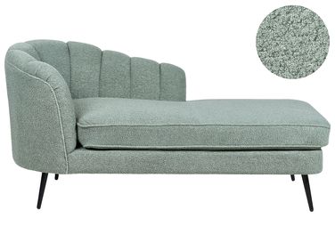 Chaise longue côté gauche ALLIER Bouclé Vert
