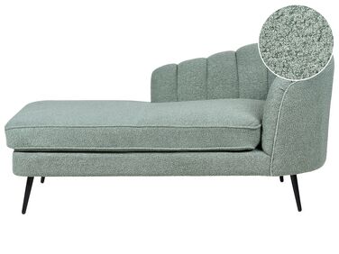 Rechtszijdige chaise longue ALLIER Bouclé Groen