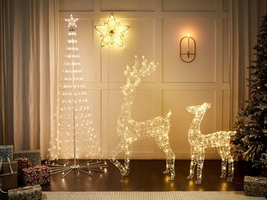 Décoration extérieure LED HELLA Renne 150 cm Argenté