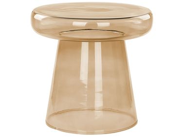 Bijzettafel CALDERA Glas Goudbruin
