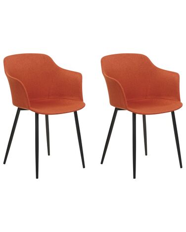 Set van 2 eetkamerstoelen ELIM Stof Oranje