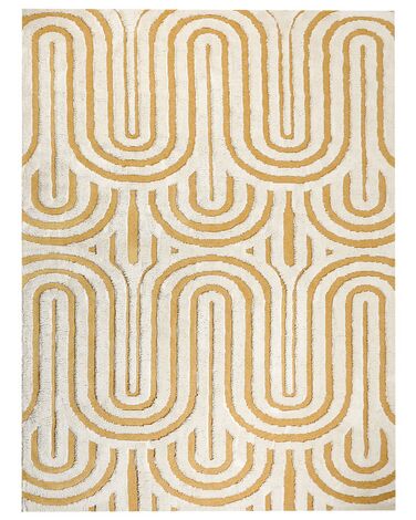 Rug PERAI Yellow 300 x 400 cm Cotton