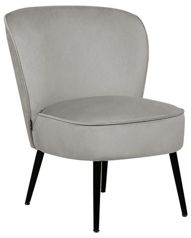 Fauteuil VOSS Velours Gris clair