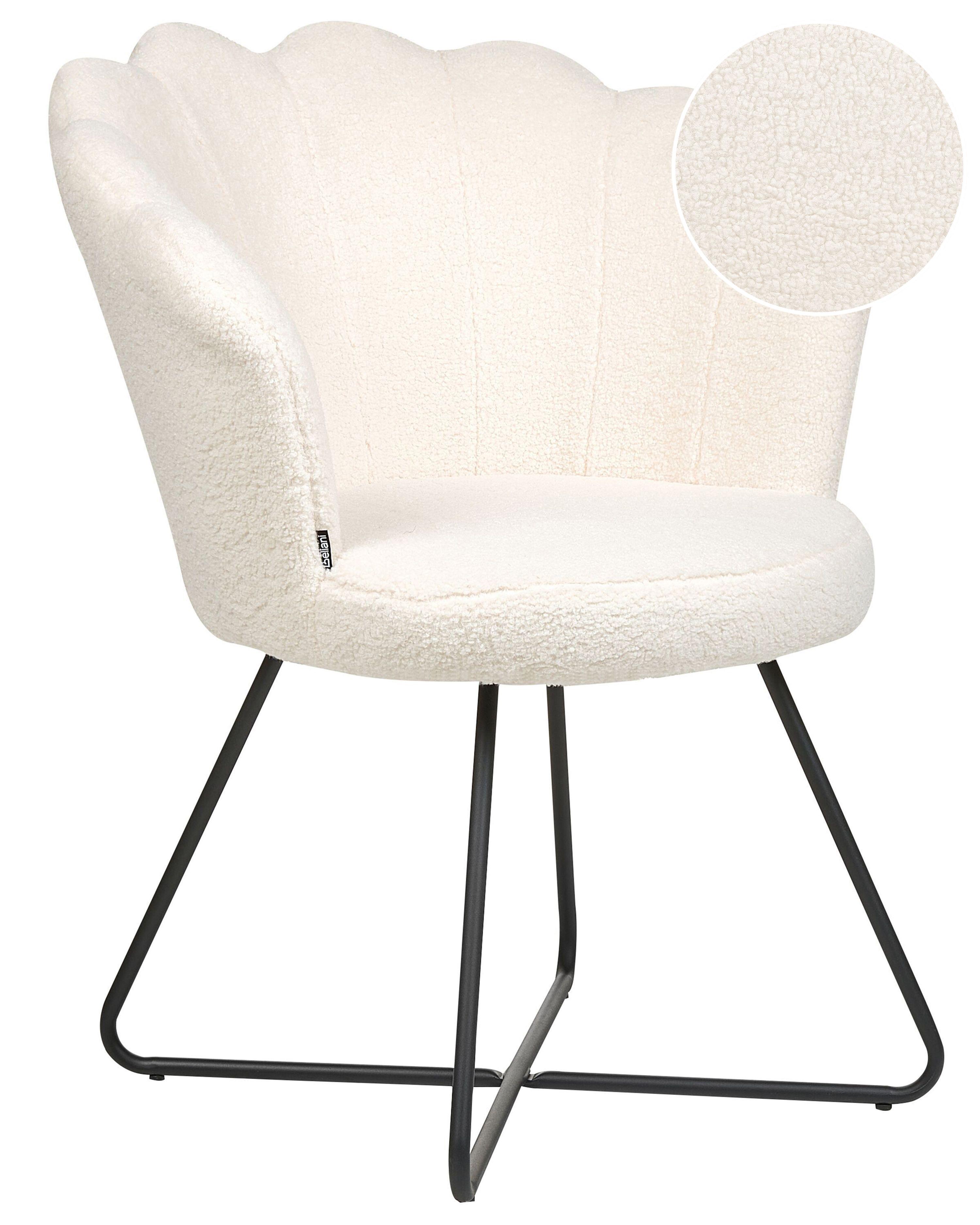 Fauteuil LOVELOCK Bouclé Blanc
