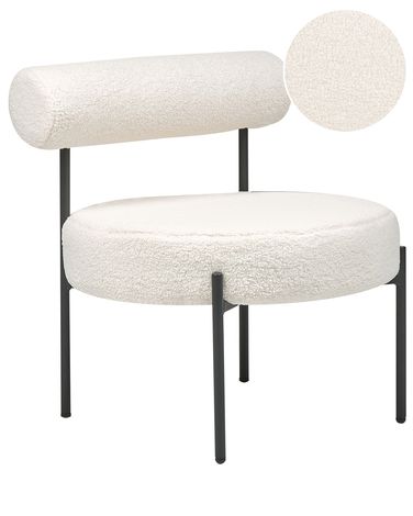 Fauteuil ALPHA Bouclé Blanc
