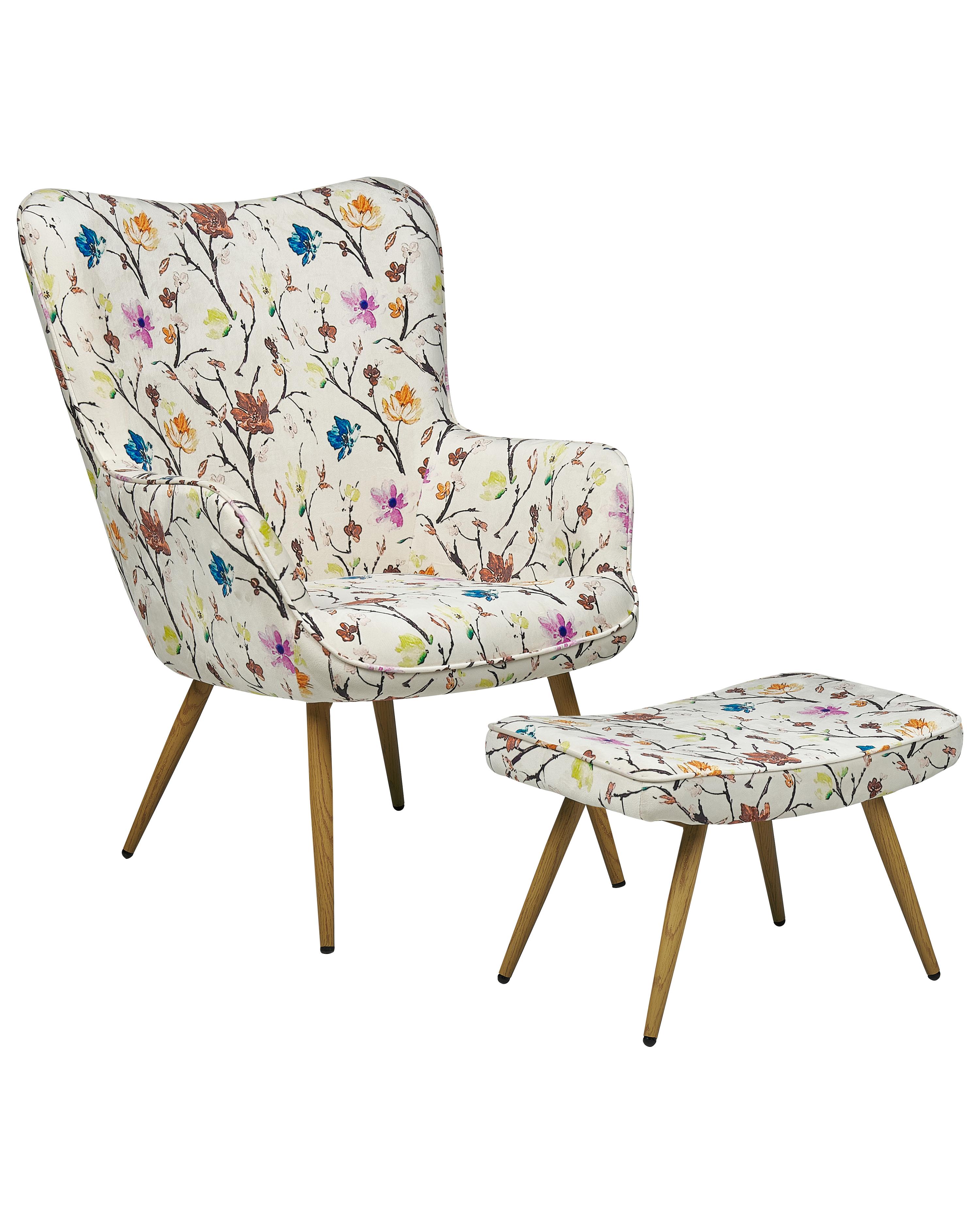 Fauteuil à oreilles VEJLE Tissu Beige clair