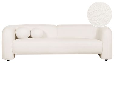Sofa 3 Seater LEIREN Boucle White