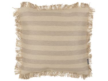 Coussin CIRSIUM Jute 45 x 45 cm Beige À rayure