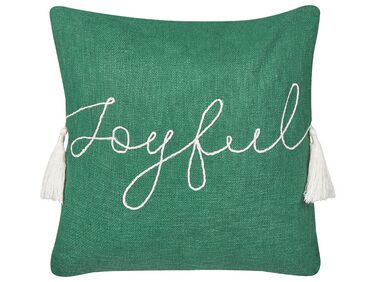Coussin ELETTARIA Coton 45 x 45 cm Vert Motif de Noël