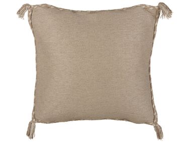 Coussin ERIGERON Jute 45 x 45 cm Beige Unicolore