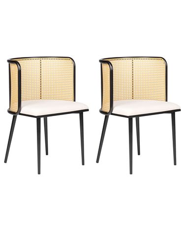 Set van 2 eetkamerstoelen KOBUK Metaal Zwart