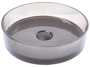 Vasque à poser TOLOSA ⌀ 36 cm Surface solide Noir