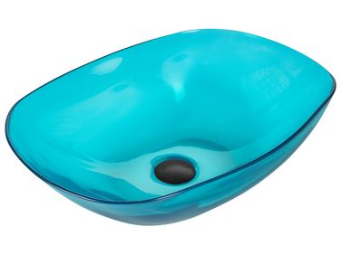 Vasque à poser MOENGO 54 x 36 cm Surface solide Turquoise