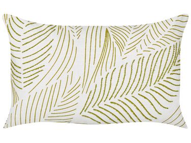 Coussin SPANDOREA Coton 30 x 50 cm Vert Motif de plante