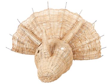 Décoration murale Dinosaure BIOKO Rotin 44 cm Naturel