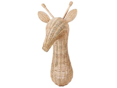 Décoration murale Girafe BANANEC Rotin 83 cm Naturel