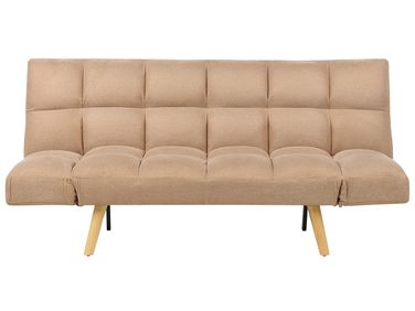 Sofa Bed 2 Seater INGARO Fabric Light Brown